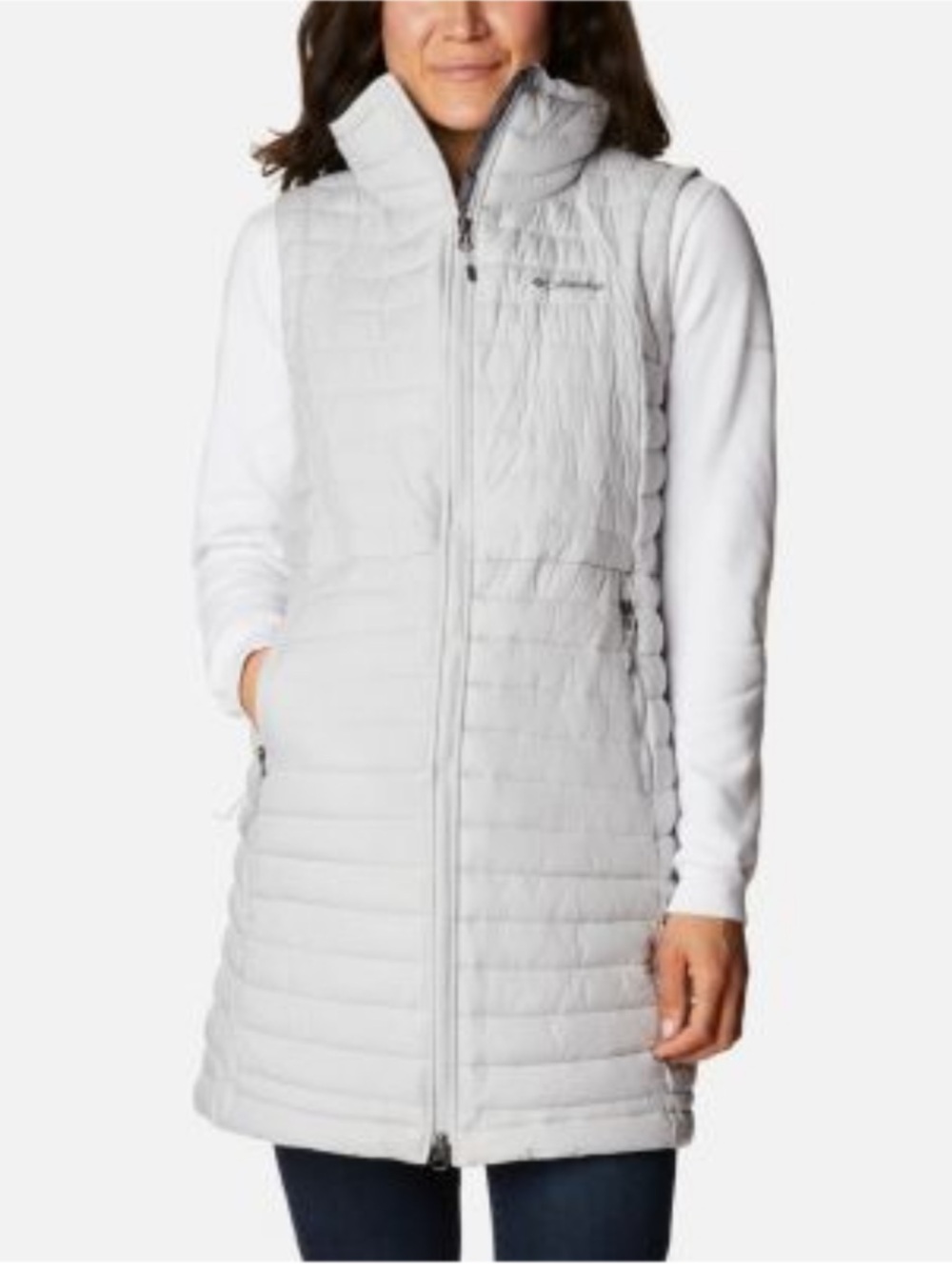 Columbia Women's White Out Long Puffer Omni Heat Full Zip
Insulated Vest